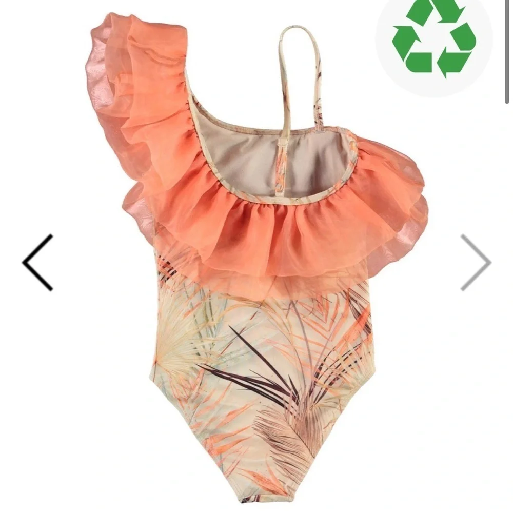 Molo Kids Swim One Piece in Peach and Cream